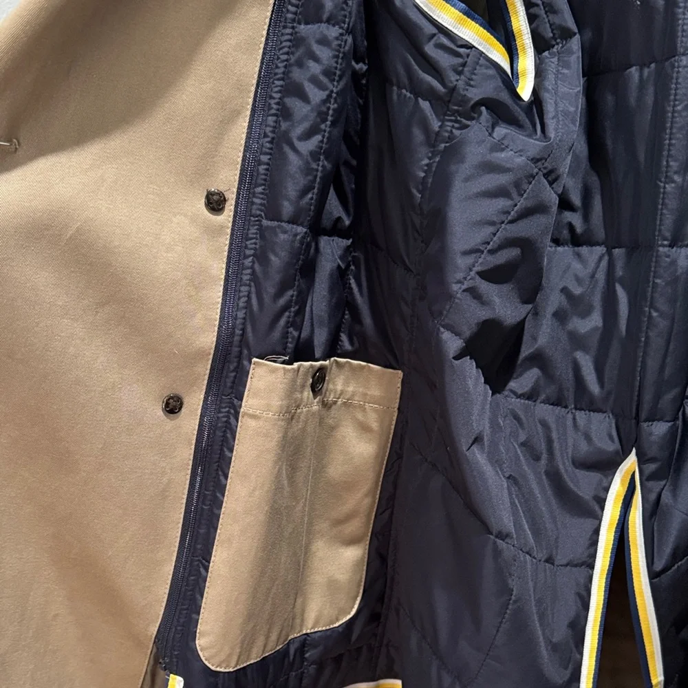 Banana Republic Men’s Tan Double-Breasted Trench Coat - Picture 4 of 11